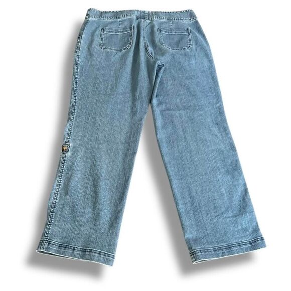 White Stag Jeans Women's Size 14 Blue Capris Adjust Stretch Denim Casual… - Picture 9 of 16